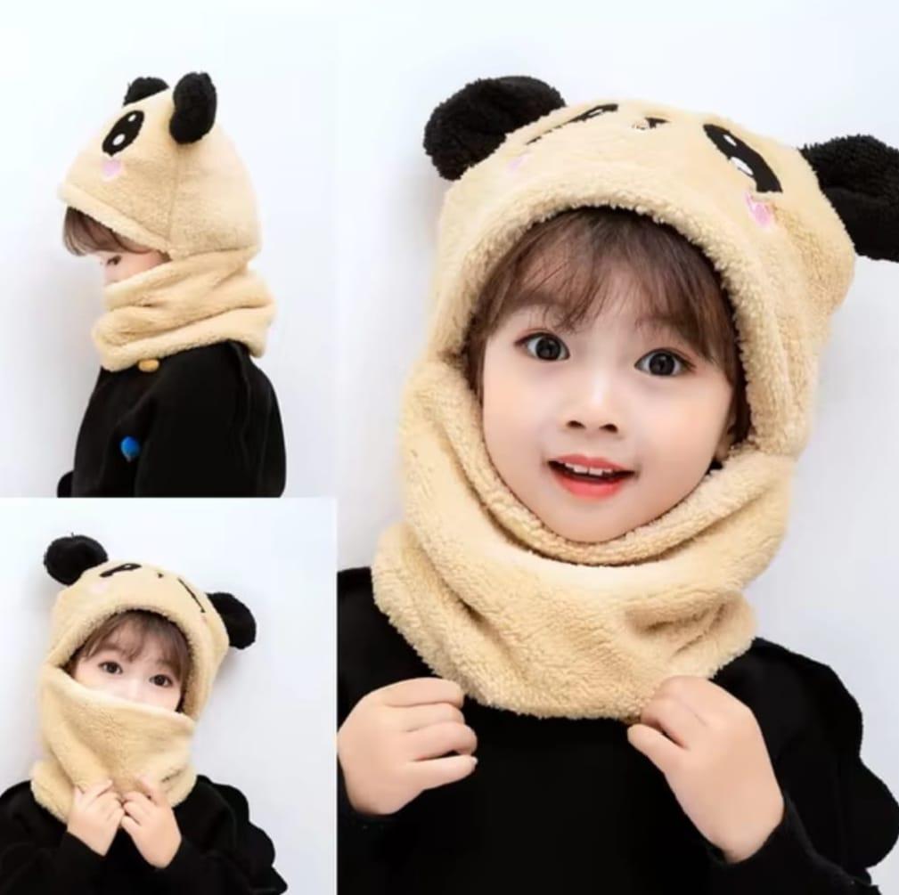 Baby Panda Winter Fleece Cap set - Warm Cap for Babies