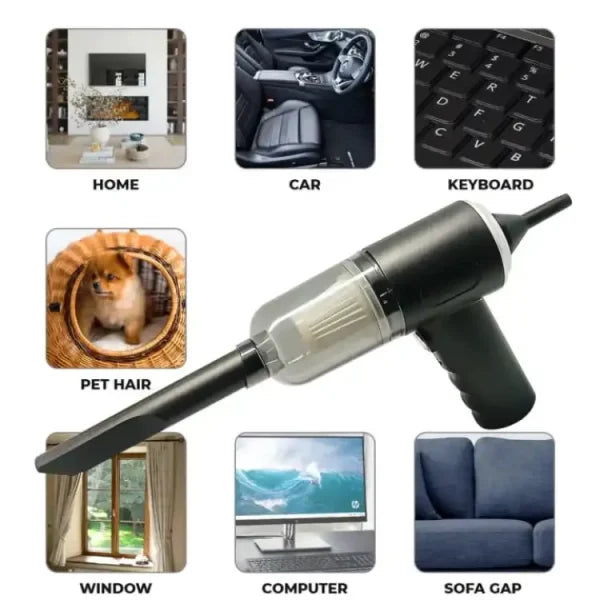 3-in-1 Wireless Portable Cleaning Tool: Vacuum, Duster, Blower