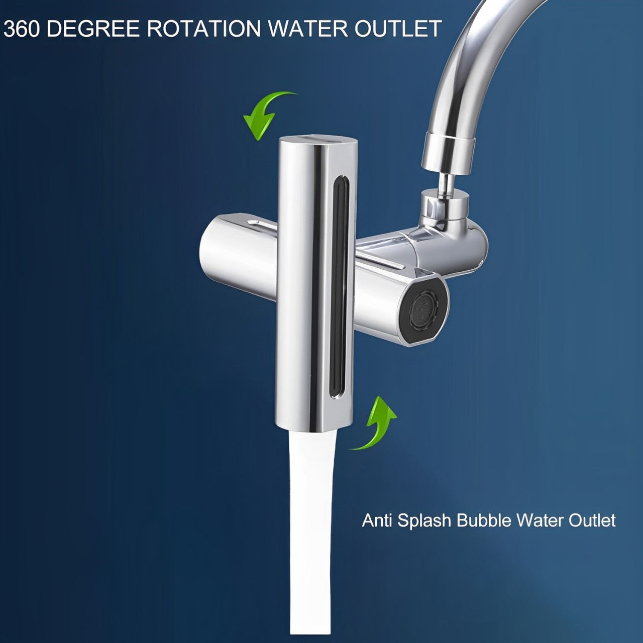 4 in 1 Rotating Faucet Water Extender, Kitchen Waterfall Faucet Extender.