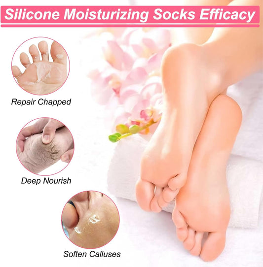 1 Pair Anti Crack Silicone Foot Protector Moisturizing Socks