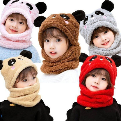 Baby Panda Winter Fleece Cap set - Warm Cap for Babies